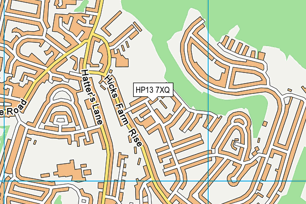 HP13 7XQ map - OS VectorMap District (Ordnance Survey)