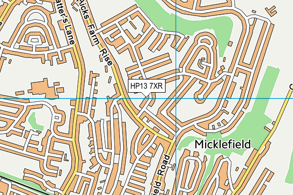 HP13 7XR map - OS VectorMap District (Ordnance Survey)
