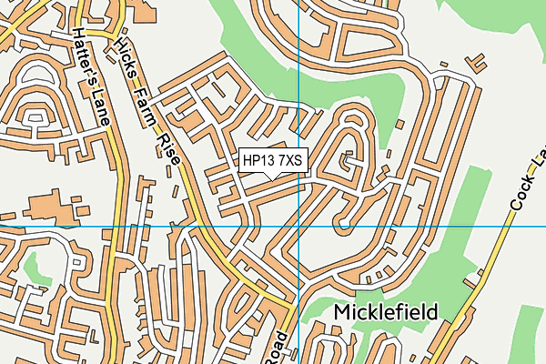 HP13 7XS map - OS VectorMap District (Ordnance Survey)