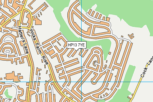 HP13 7YE map - OS VectorMap District (Ordnance Survey)
