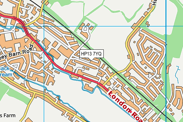 HP13 7YQ map - OS VectorMap District (Ordnance Survey)