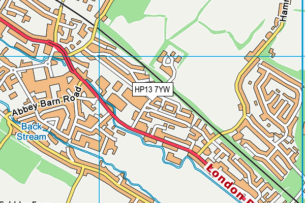 HP13 7YW map - OS VectorMap District (Ordnance Survey)