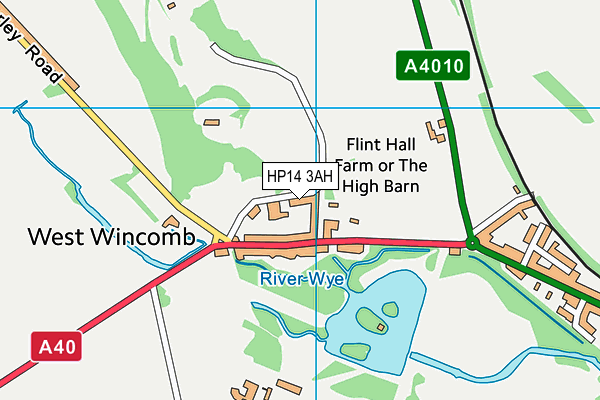 West Wycombe School map (HP14 3AH) - OS VectorMap District (Ordnance Survey)