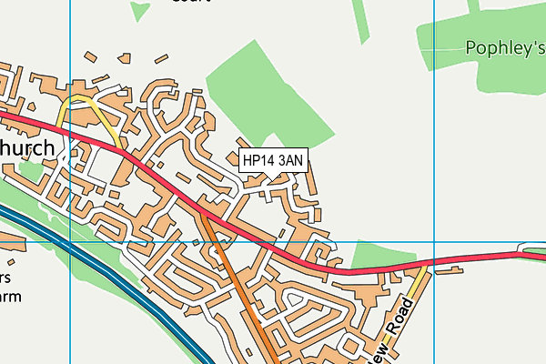 HP14 3AN map - OS VectorMap District (Ordnance Survey)