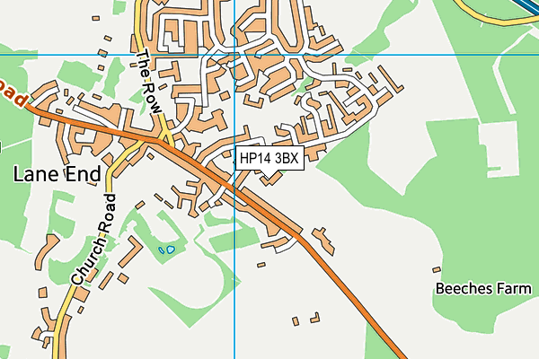 HP14 3BX map - OS VectorMap District (Ordnance Survey)