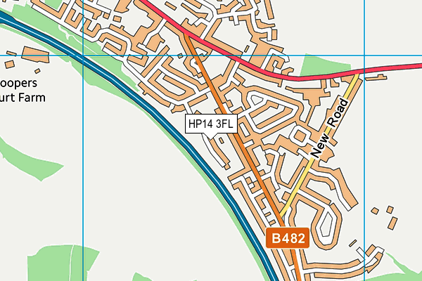 HP14 3FL map - OS VectorMap District (Ordnance Survey)