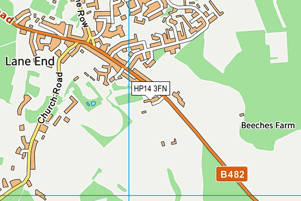 HP14 3FN map - OS VectorMap District (Ordnance Survey)
