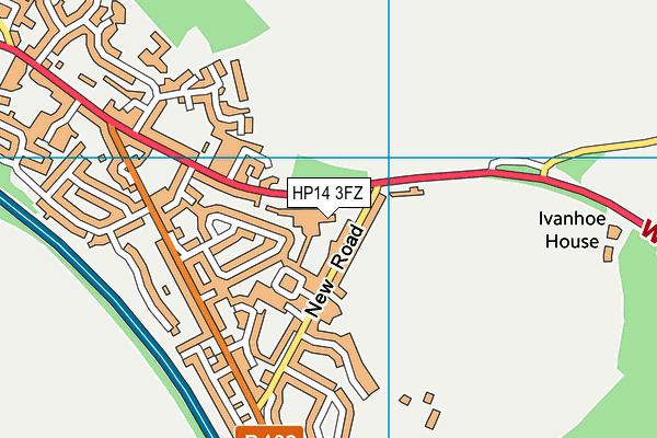 HP14 3FZ map - OS VectorMap District (Ordnance Survey)
