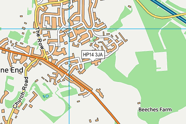 HP14 3JA map - OS VectorMap District (Ordnance Survey)