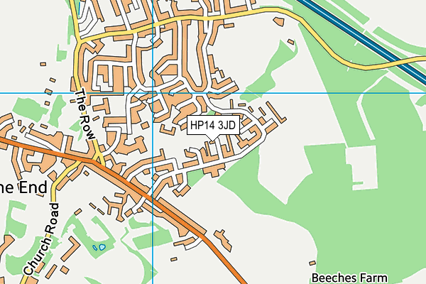 HP14 3JD map - OS VectorMap District (Ordnance Survey)