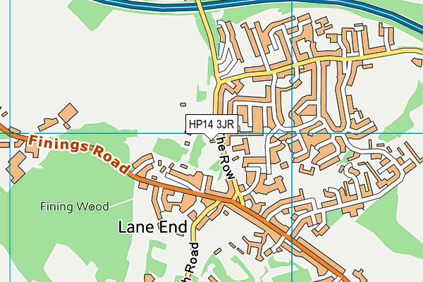 Lane End Sports Association map (HP14 3JR) - OS VectorMap District (Ordnance Survey)