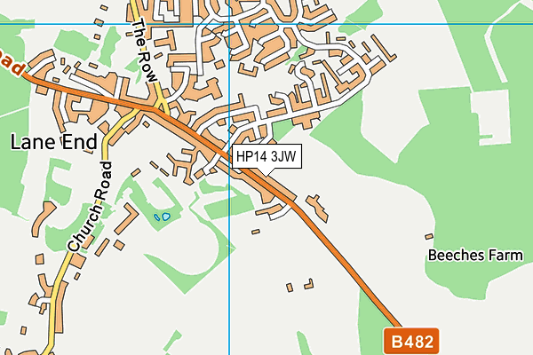 HP14 3JW map - OS VectorMap District (Ordnance Survey)