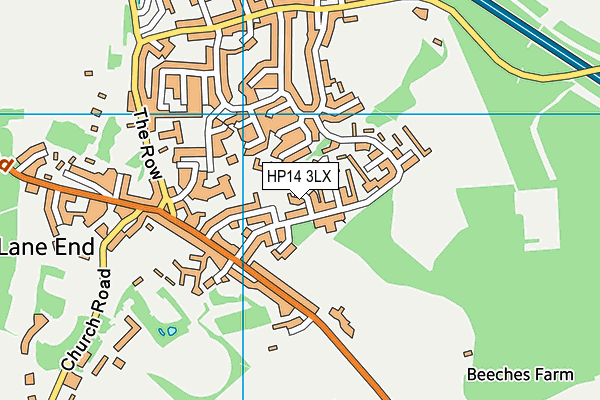 HP14 3LX map - OS VectorMap District (Ordnance Survey)
