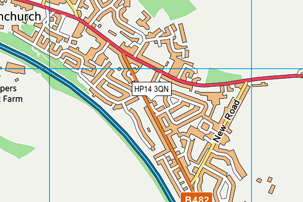 HP14 3QN map - OS VectorMap District (Ordnance Survey)