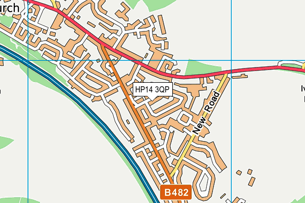 HP14 3QP map - OS VectorMap District (Ordnance Survey)