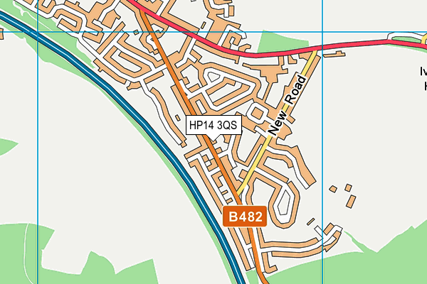 HP14 3QS map - OS VectorMap District (Ordnance Survey)