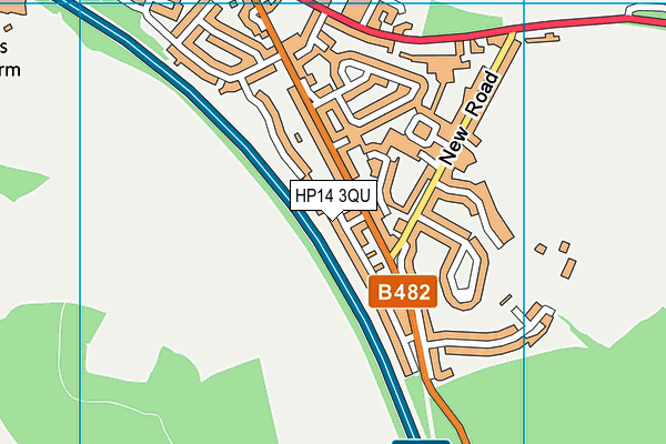 HP14 3QU map - OS VectorMap District (Ordnance Survey)