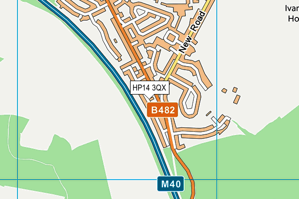 HP14 3QX map - OS VectorMap District (Ordnance Survey)
