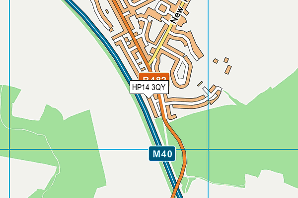 HP14 3QY map - OS VectorMap District (Ordnance Survey)