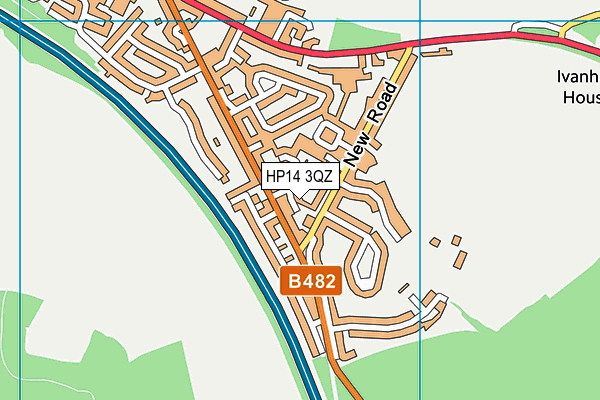 HP14 3QZ map - OS VectorMap District (Ordnance Survey)