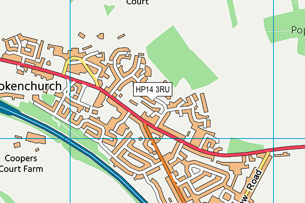 HP14 3RU map - OS VectorMap District (Ordnance Survey)
