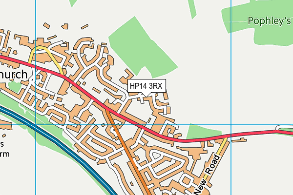 The Stokenchurch Centre map (HP14 3RX) - OS VectorMap District (Ordnance Survey)