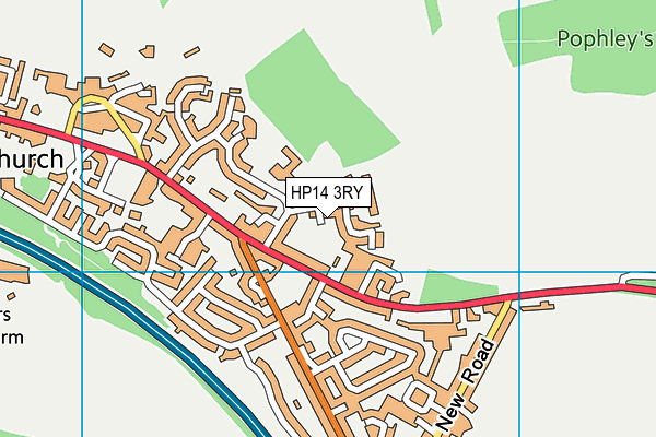 HP14 3RY map - OS VectorMap District (Ordnance Survey)