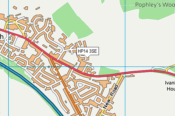 HP14 3SE map - OS VectorMap District (Ordnance Survey)