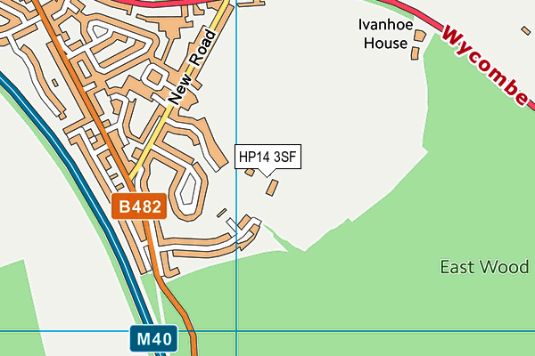 HP14 3SF map - OS VectorMap District (Ordnance Survey)