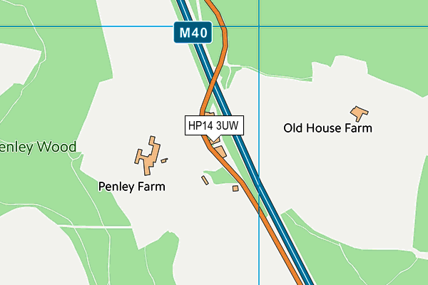 HP14 3UW map - OS VectorMap District (Ordnance Survey)