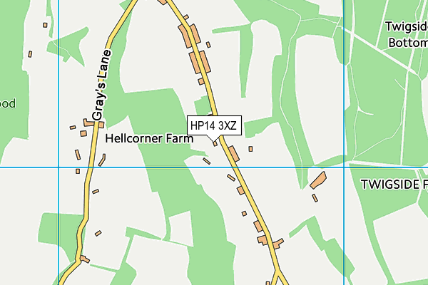 HP14 3XZ map - OS VectorMap District (Ordnance Survey)
