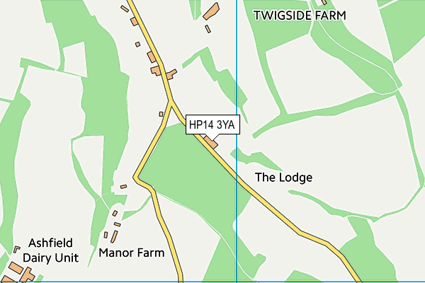 HP14 3YA map - OS VectorMap District (Ordnance Survey)