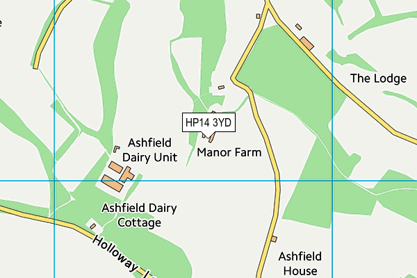 HP14 3YD map - OS VectorMap District (Ordnance Survey)