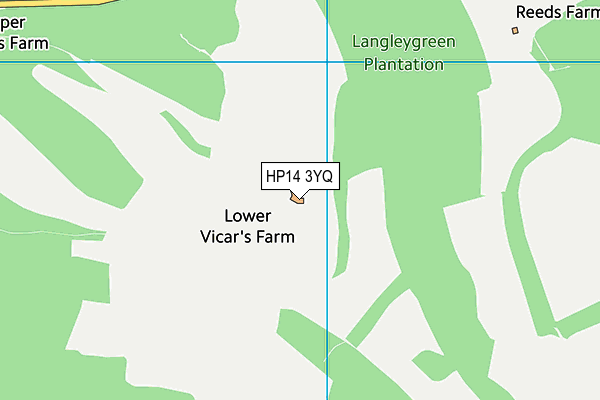 HP14 3YQ map - OS VectorMap District (Ordnance Survey)