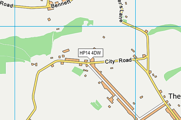 HP14 4DW map - OS VectorMap District (Ordnance Survey)