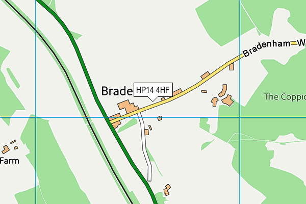 Bradenham Green map (HP14 4HF) - OS VectorMap District (Ordnance Survey)