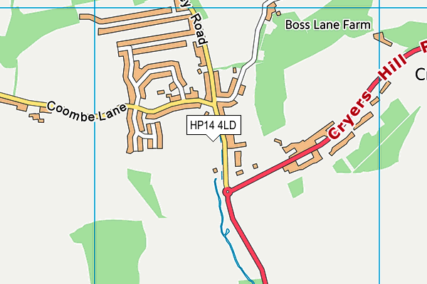 HP14 4LD map - OS VectorMap District (Ordnance Survey)