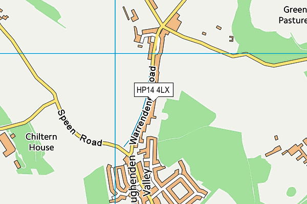 HP14 4LX map - OS VectorMap District (Ordnance Survey)