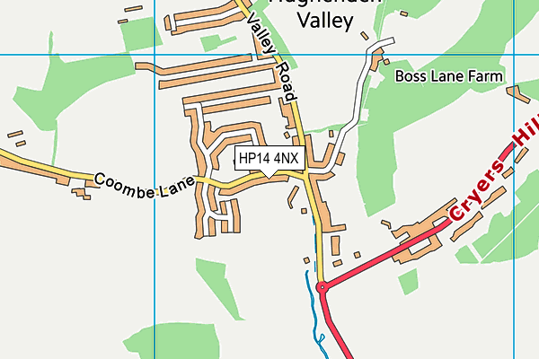 HP14 4NX map - OS VectorMap District (Ordnance Survey)