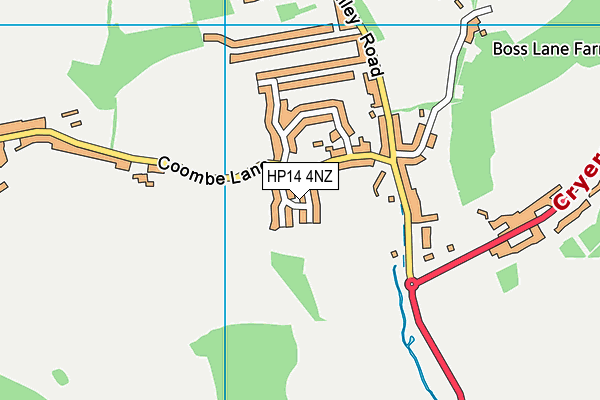 HP14 4NZ map - OS VectorMap District (Ordnance Survey)