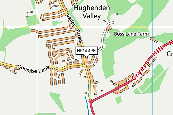 HP14 4PE map - OS VectorMap District (Ordnance Survey)