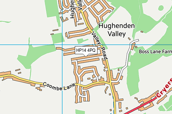 HP14 4PQ map - OS VectorMap District (Ordnance Survey)
