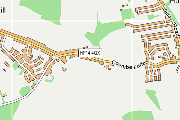 HP14 4QX map - OS VectorMap District (Ordnance Survey)