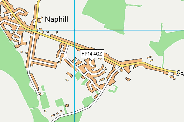 HP14 4QZ map - OS VectorMap District (Ordnance Survey)