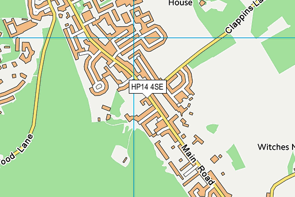 HP14 4SE map - OS VectorMap District (Ordnance Survey)