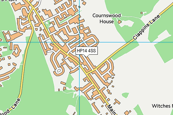 HP14 4SS map - OS VectorMap District (Ordnance Survey)