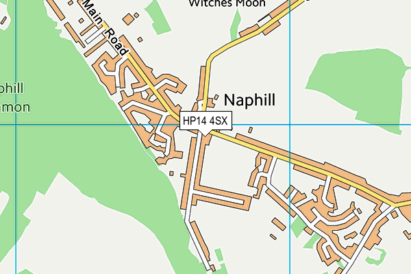 Naphill Village Hall And Playing Fields map (HP14 4SX) - OS VectorMap District (Ordnance Survey)