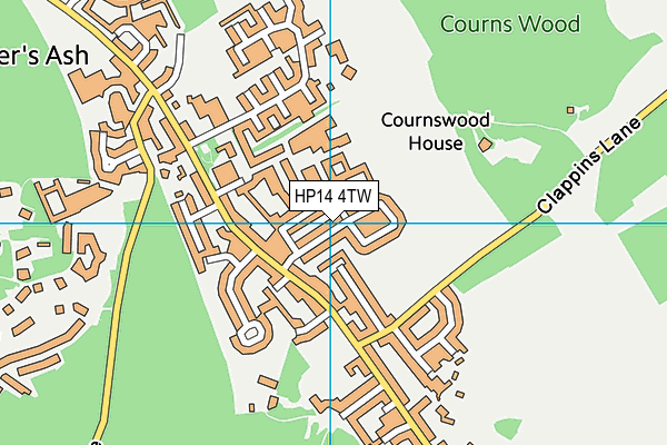 HP14 4TW map - OS VectorMap District (Ordnance Survey)