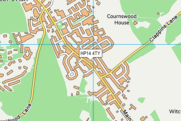 HP14 4TY map - OS VectorMap District (Ordnance Survey)