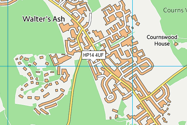 HP14 4UF map - OS VectorMap District (Ordnance Survey)